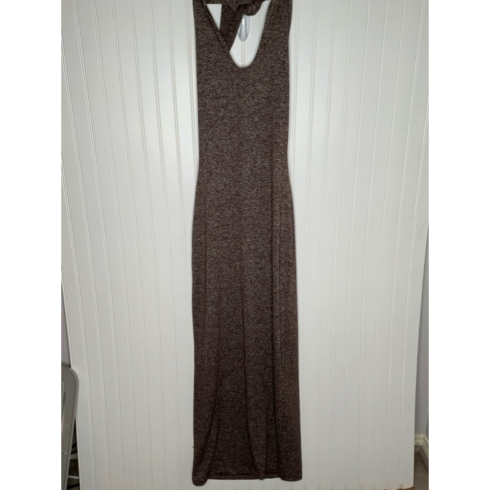 Women's NA-KD Maxi Dress Size M Brown Halter Neck - Picture 4 of 8